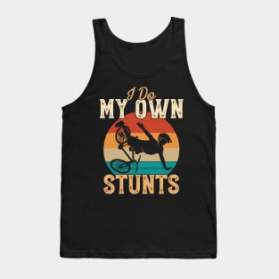 I Do My Own Stunts Funny Cyclist Cycling Gift design Tank Top